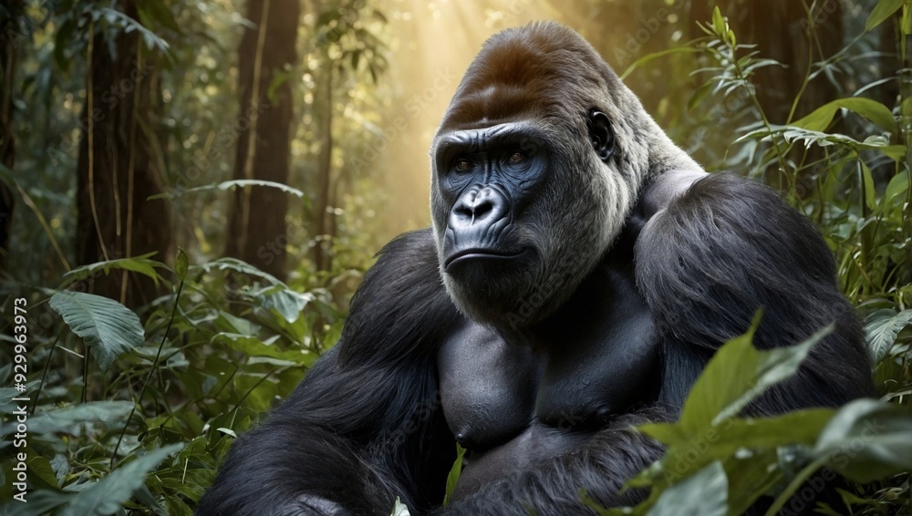 Obraz premium portrait of a large and majestic gorilla