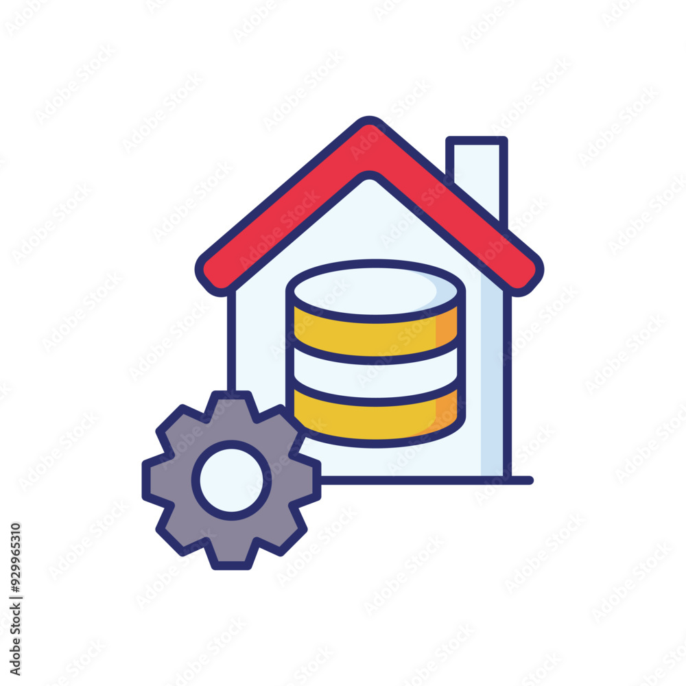 Data Warehouse icon vector stock illustration Data Warehouse icon vector stock illustration