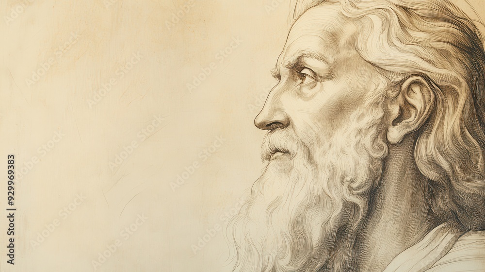 Biblical Illustration of The Heavenly Court - A Close-Up of God’s Face, Serene Yet Resolute, as He Listens to Satan’s Accusations, Beige Background Biblical Illustration of The Heavenly Court - A Close-Up of God’s Face, Serene Yet Resolute, as He Listens to Satan’s Accusations, Beige Background