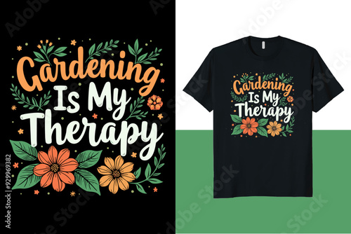 Gardening T-Shirt Design  Floral Graphic Tee for Garden Lovers