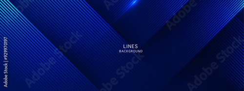 Abstract blue background with stripe lines shape.  technology and digital template vector illustration.