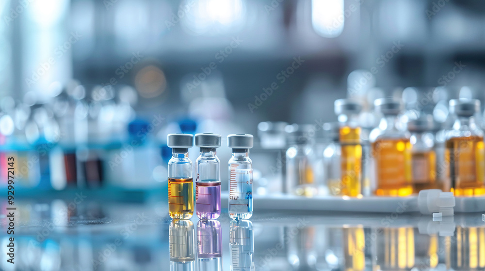 Vaccine tubes in laboratory Vaccine tubes in laboratory