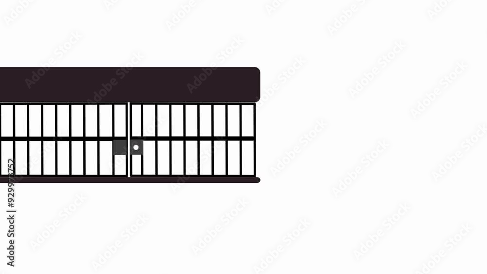 jail gate on-off animation video.The concept of bondage and illusory liberation. jail gate on-off animation video.The concept of bondage and illusory liberation.
