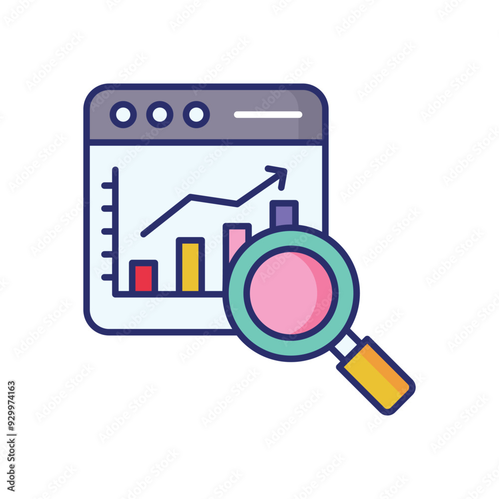 Data Insights icon vector stock illustration Data Insights icon vector stock illustration