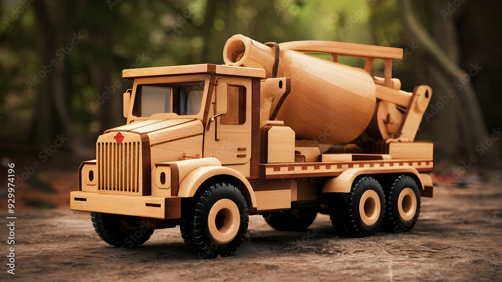 Professionally crafted 3D wooden model of Concrete pump truck. Professionally crafted 3D wooden model of Concrete pump truck.