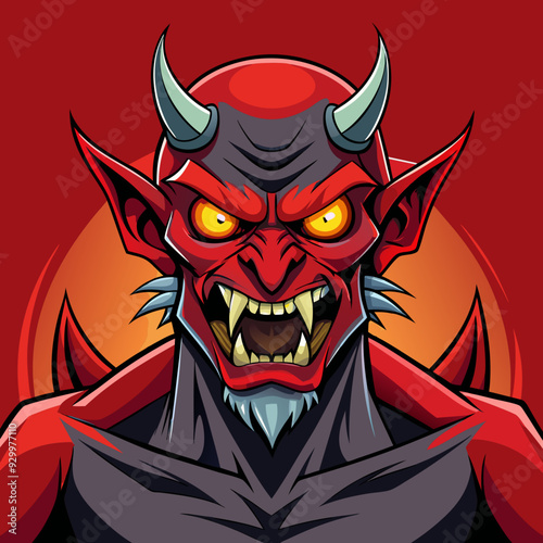 cartoon vector character devil demon