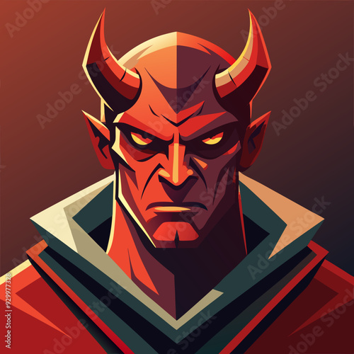 cartoon vector character devil demon