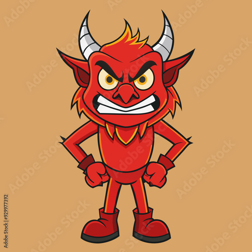 cartoon vector character devil demon