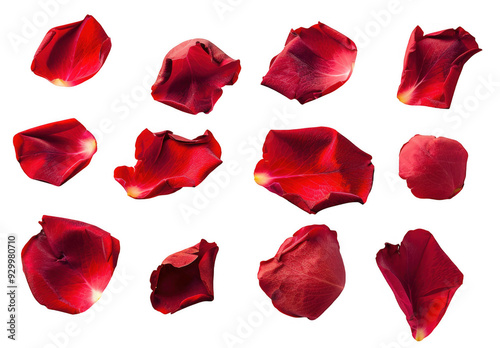 Scattered Red Rose Petals