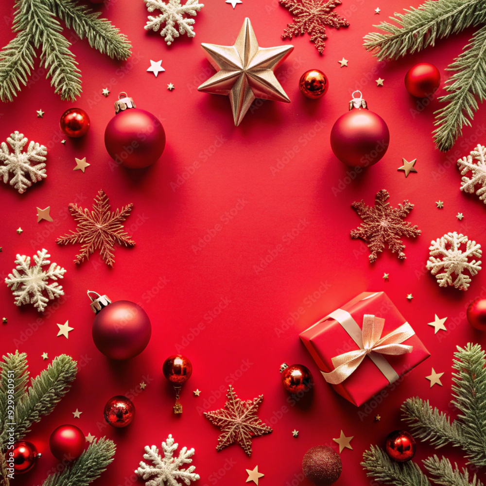 christmas background with balls and snowflakes christmas background with balls and snowflakes