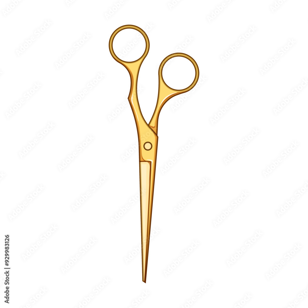 precision gold scissor cartoon. trim shear, snip handle, edge durable precision gold scissor sign. isolated symbol vector illustration precision gold scissor cartoon. trim shear, snip handle, edge durable precision gold scissor sign. isolated symbol vector illustration