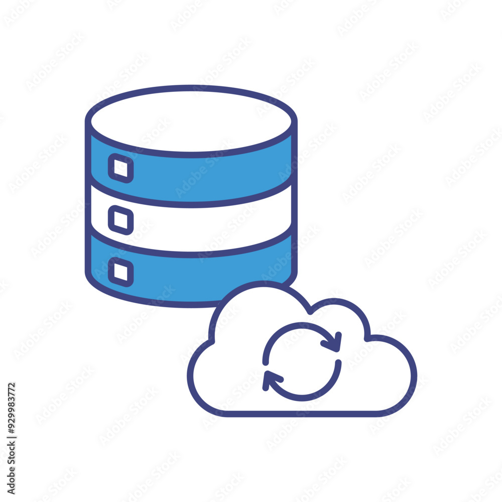 Data Sync icon vector stock illustration