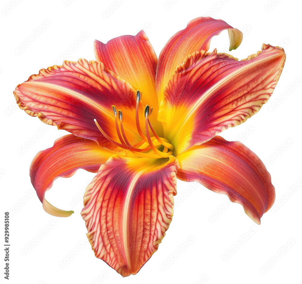 Fototapeta premium Vibrant Red and Yellow Daylily