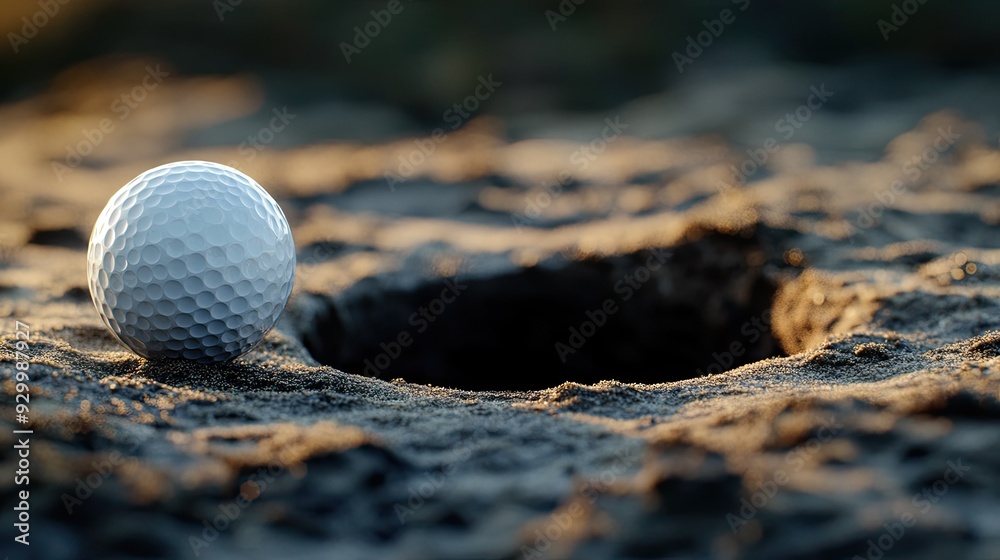 A golf ball teeters on the edge of a hole, frozen in a moment of suspense, highlighting the tension and excitement of the game.