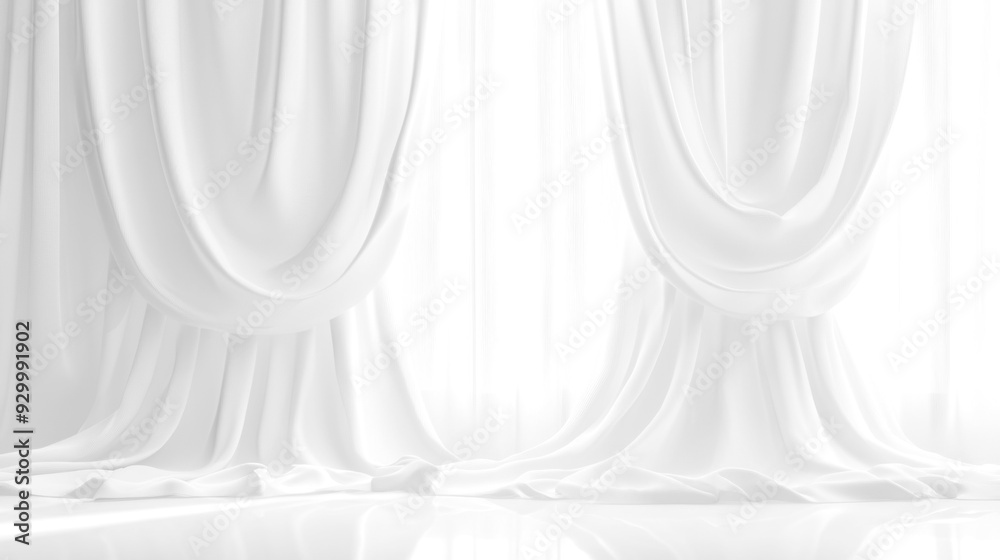 Soft white curtains background for graphic design or wallpaper. Soft white curtains background for graphic design or wallpaper.