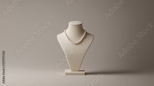 Fashionable Minimalist Grey Jewelry Mannequin Mockup