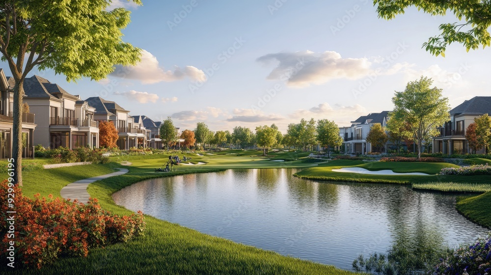 Enjoy the tranquility of a pond nestled beside a picturesque golf course, where nature and leisure meet in harmony. Enjoy the tranquility of a pond nestled beside a picturesque golf course, where nature and leisure meet in harmony.