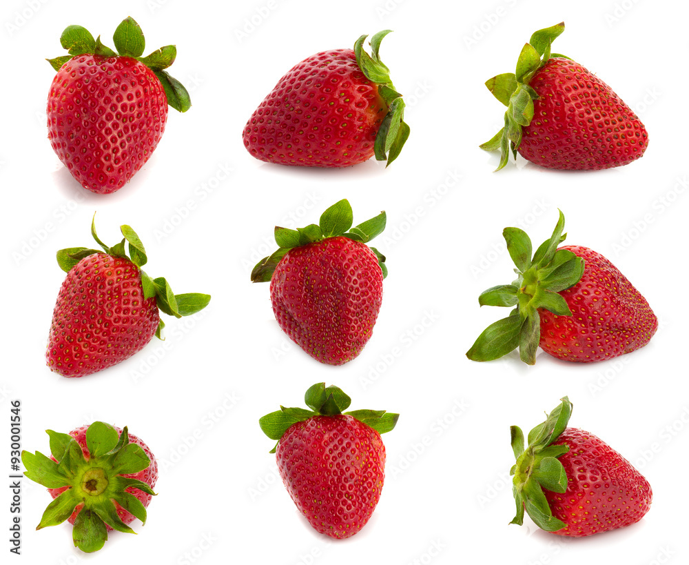 Fresh red strawberries on a white background Fresh red strawberries on a white background