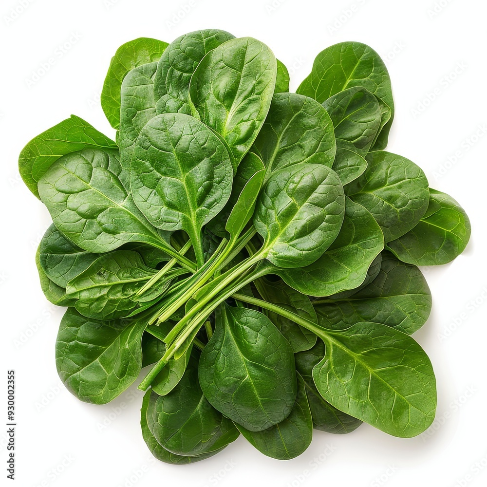 Fresh green spinach leaves on a white background. Healthy, organic, and nutritious leafy vegetable. Perfect for salads and cooking. Fresh green spinach leaves on a white background. Healthy, organic, and nutritious leafy vegetable. Perfect for salads and cooking.