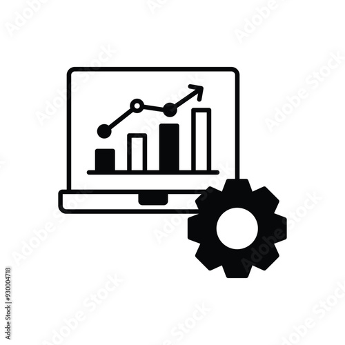 Data Analysis icon vector stock illustration