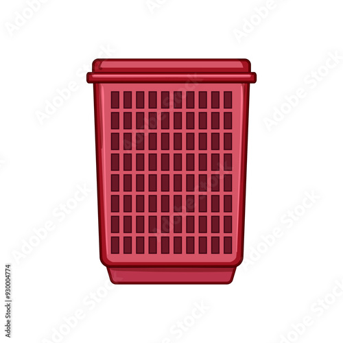 organizer laundry basket plastic cartoon. container durable, lightweight portable, foldable stackable organizer laundry basket plastic sign. isolated symbol vector illustration