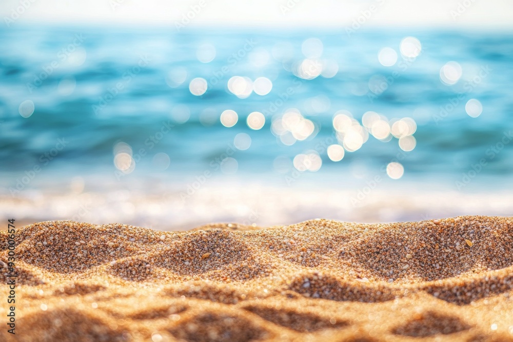 Serene summer beach scene with soft sand and calm sea, featuring natural colors and soft light, ample space for text, ideal for banners and professional designs. Serene summer beach scene with soft sand and calm sea, featuring natural colors and soft light, ample space for text, ideal for banners and professional designs.