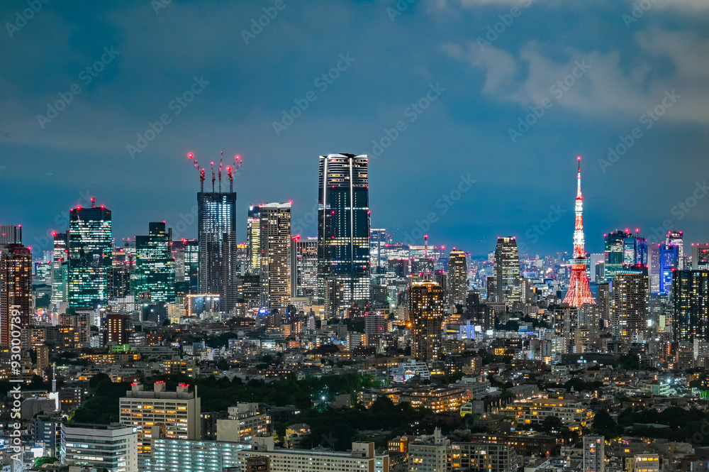 日本の首都東京の夜景 日本の首都東京の夜景