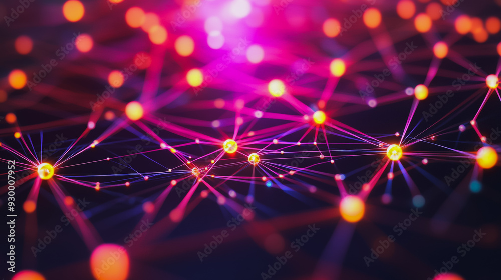 Abstract business connection of lines from nodes It is connected to endless nodes and represents the innovation of communication in the network. Abstract business connection of lines from nodes It is connected to endless nodes and represents the innovation of communication in the network.