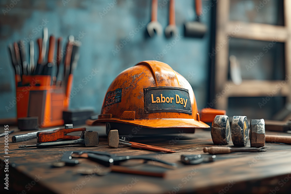 construction helmet and tools for labor day construction helmet and tools for labor day