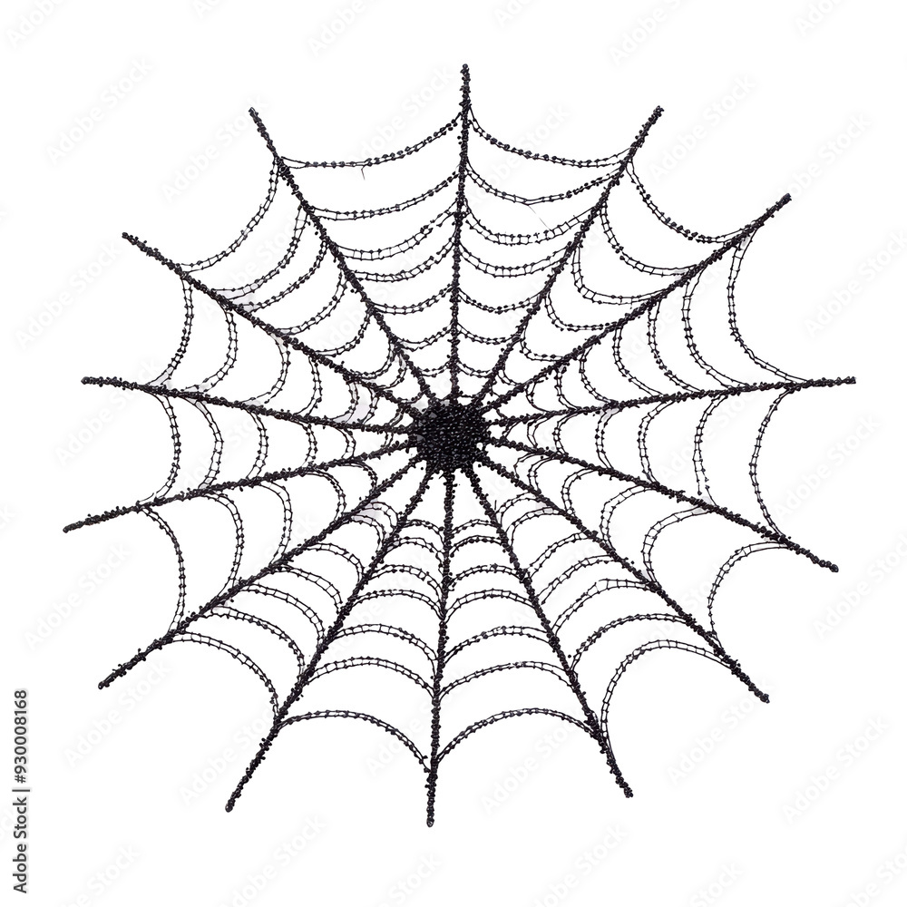 Fototapeta premium Halloween cobweb, halloween-themed, isolated on solid white background