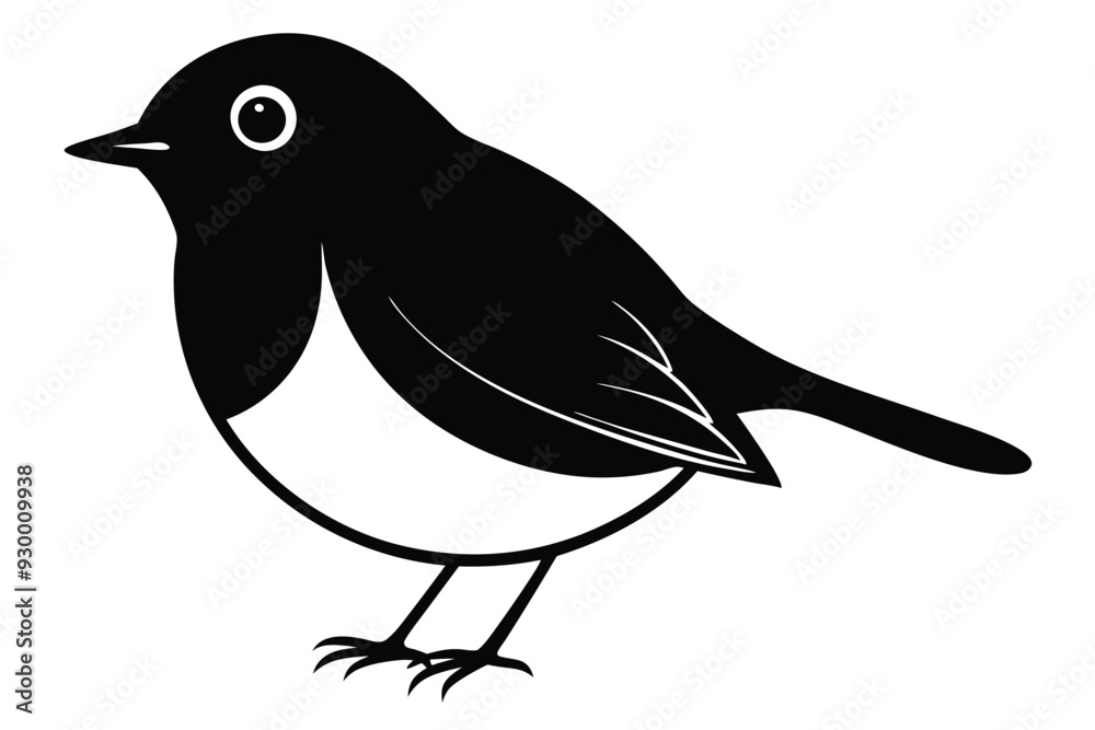 Obraz premium Cute Robin on Vector Illustration Design 