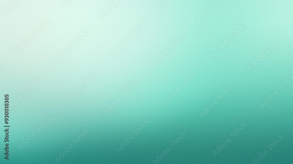 Fototapeta premium Mint Color Gradient Background with Fresh, Cool Tones and Smooth Transitions