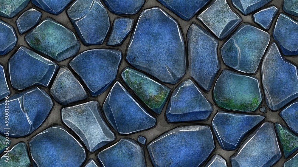 Stone wall seamless texture, game stone texture, cartoon stone wall seamless pattern, stone stylized seamless texture