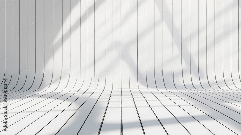 The design background is made up of white wood with light patterns The design background is made up of white wood with light patterns