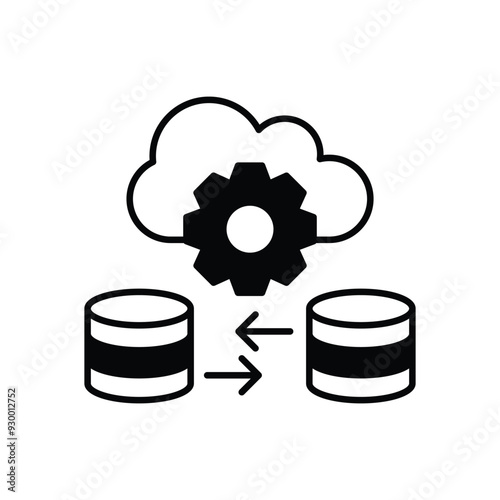 Data Replication icon vector stock illustration