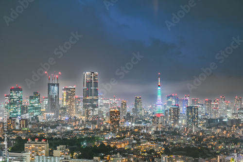 日本の首都東京の夜景