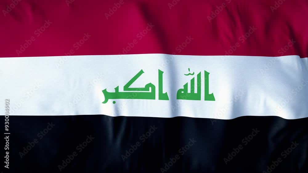 IRAQ COUNTRY FLAG. A mesmerizing, ultra-slow-motion video of a high-quality flag gracefully waving in the wind, capturing every delicate ripple and fold in stunning detail. IRAQ COUNTRY FLAG. A mesmerizing, ultra-slow-motion video of a high-quality flag gracefully waving in the wind, capturing every delicate ripple and fold in stunning detail.