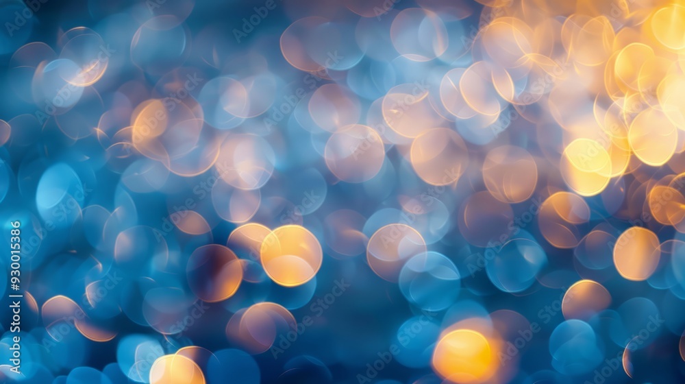 Soft white bokeh blur background with circular light pattern on blue, abstract glowing light effect for dreamy and ethereal atmosphere, ideal for website banners, festive event designs, holiday greeti Soft white bokeh blur background with circular light pattern on blue, abstract glowing light effect for dreamy and ethereal atmosphere, ideal for website banners, festive event designs, holiday greeti