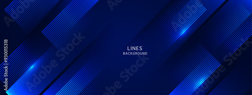Abstract blue background with stripe lines shape. technology and digital template vector illustration.