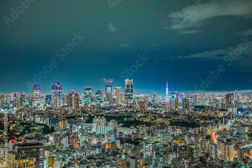 Wallpaper Mural 日本の首都東京の夜景 Torontodigital.ca