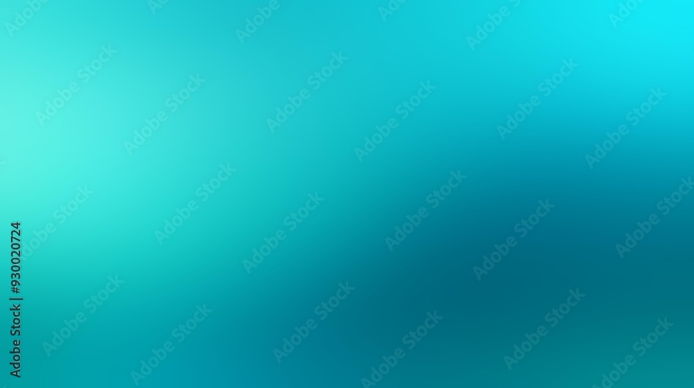 Fototapeta premium Turquoise Color Gradient Background with Rich, Vibrant Tones and Smooth Transitions