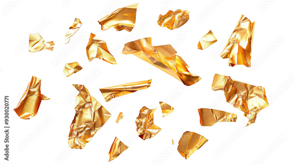 Obraz premium Scattered Golden Foil Pieces