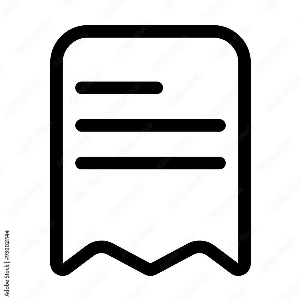 Receipt Icon in Flat Style Suitable for Web, Apps, Presentation, or Printable Meanings Receipt Icon in Flat Style Suitable for Web, Apps, Presentation, or Printable Meanings
