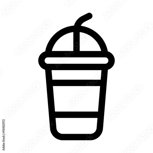 Milkshake Icon in Flat Style Suitable for Web, Apps, Presentation, or Printable Meanings