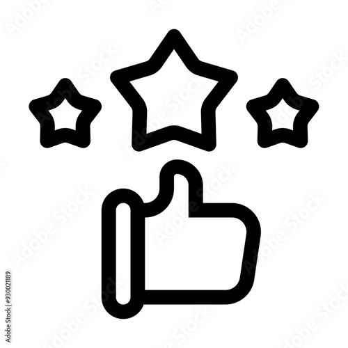 Rating Icon in Flat Style Suitable for Web, Apps, Presentation, or Printable Meanings