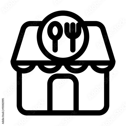 Restaurant Icon in Flat Style Suitable for Web, Apps, Presentation, or Printable Meanings
