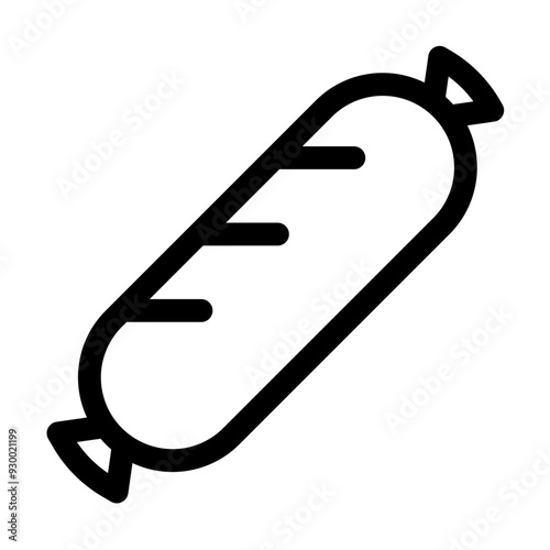 Sausage Icon in Flat Style Suitable for Web, Apps, Presentation, or Printable Meanings