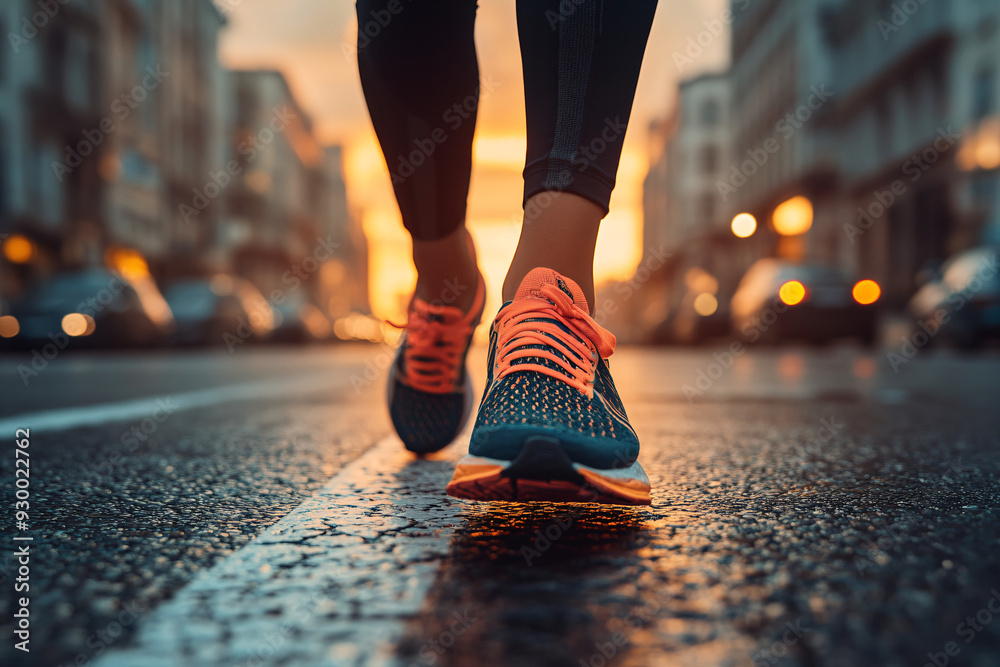 Fototapeta premium Running Shoes City.