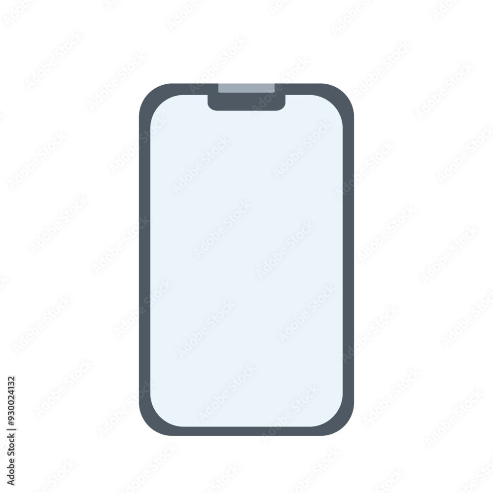 Vector flat mobile phone icon. Smartphone mockup with blank white screen, mobile gadget in flat style. Vector flat mobile phone icon. Smartphone mockup with blank white screen, mobile gadget in flat style.
