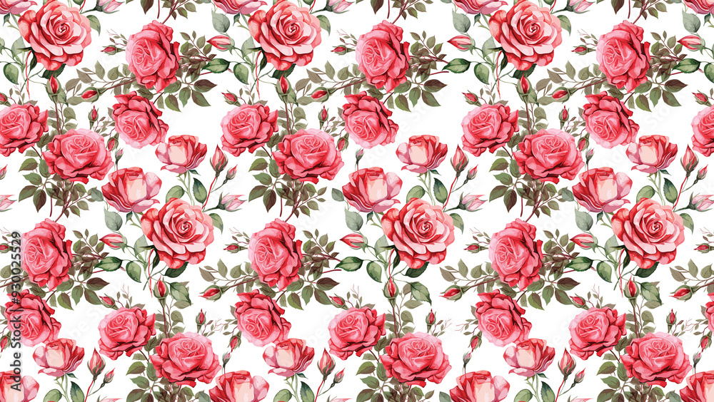 Seamless Rose Flowers pattern background Seamless Rose Flowers pattern background